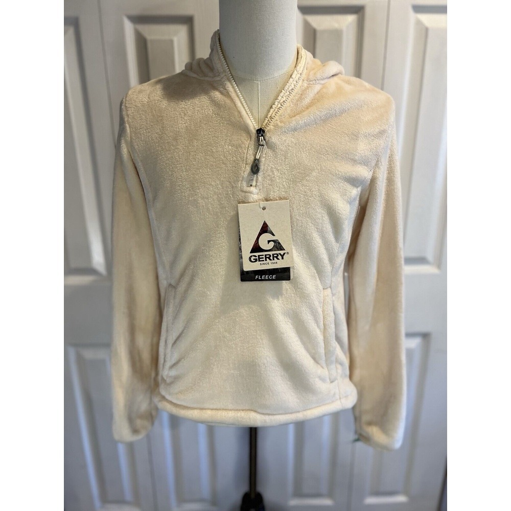 Gerry Fleece Quarter Zip Womans‎ S/CH  With Hood NWT